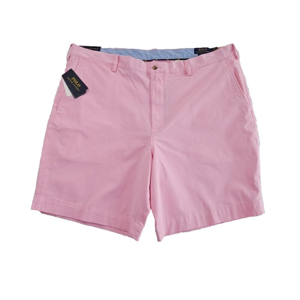 Polo Ralph Lauren Shorts Men's 42 Pink Stretch Straight Fit Pony‎ NEW 9" Inseam